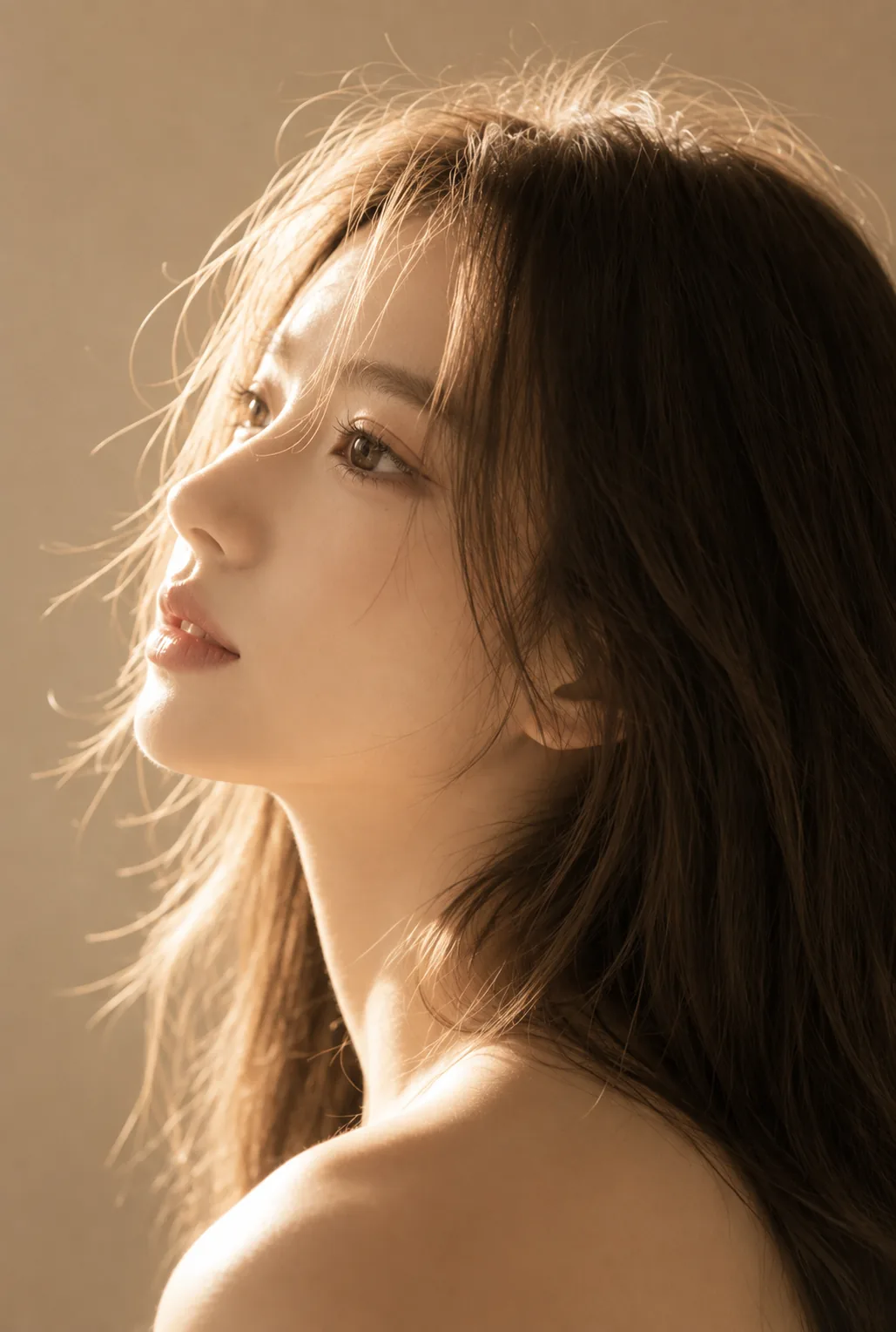 옆모습의 코 선